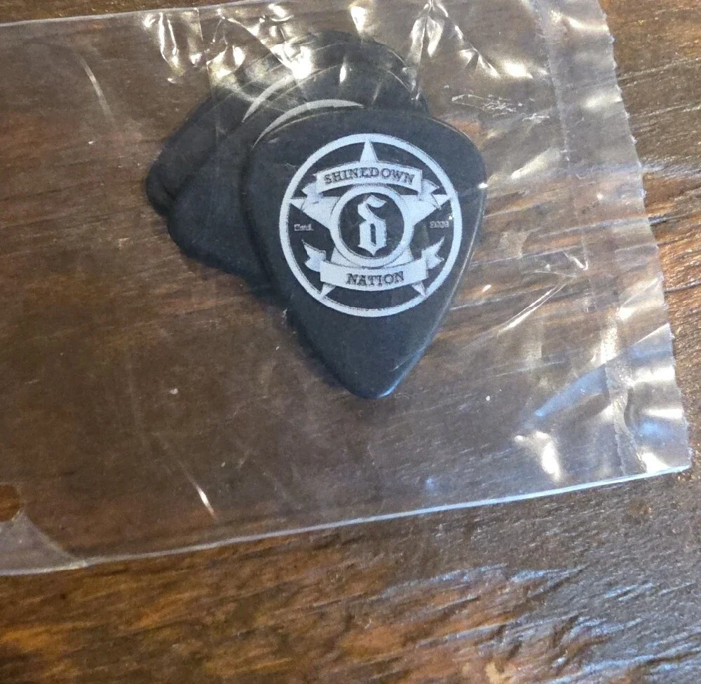 Shinedown Replacement Black Guitar Picks - Pack of Multiple Picks 4pk